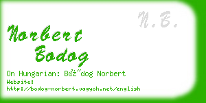 norbert bodog business card